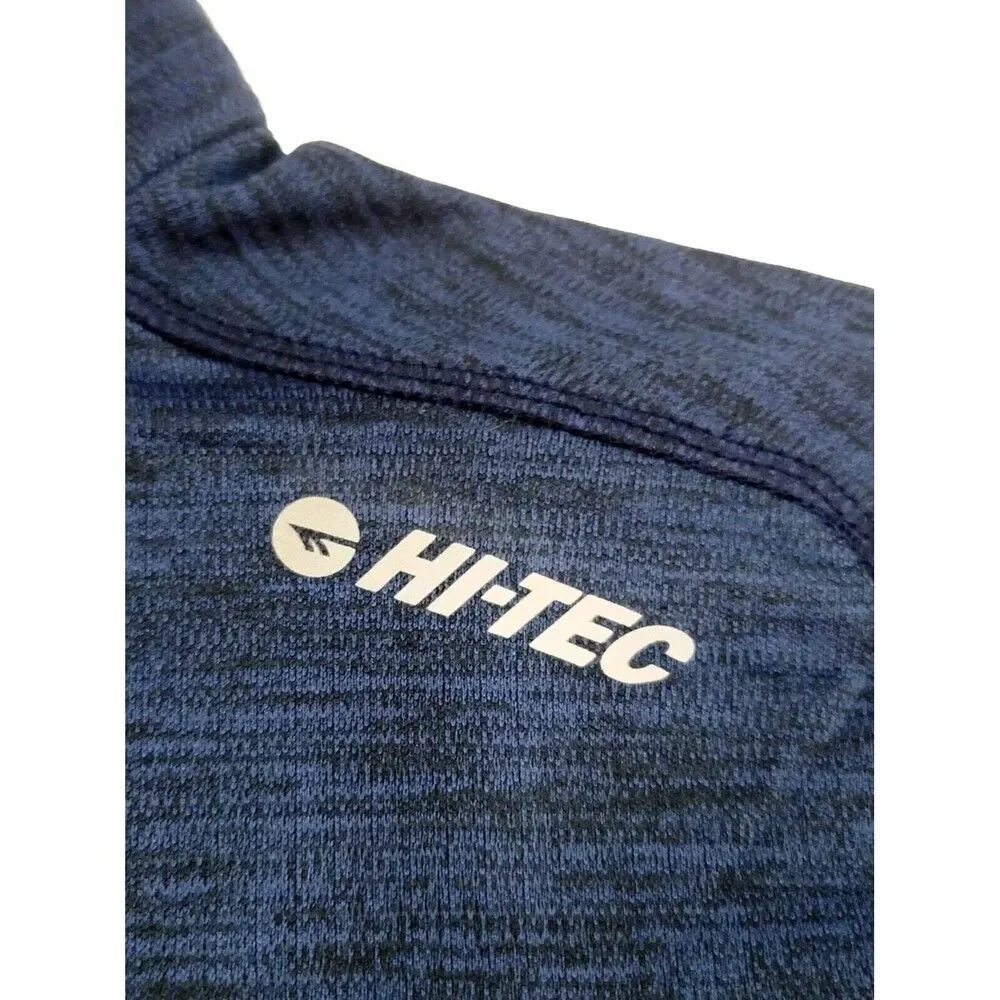 HI-TEC Men's 1/4 Zip Performance Pullover UPF 50+ Thermo Easy Care Navy, Size L